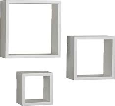 Amazon Com Melannco Floating Wall Square Cube Shelves For Bedroom Living Room Bathroom Kitchen Wood Set Of 3 White Furniture Decor Our storage & organization category offers a great selection of storage racks, shelves & drawers and more.