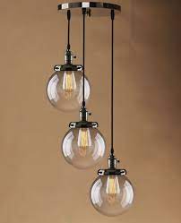 5% coupon applied at checkout. Retro Vintage Cluster Hanging Ceiling Lights Globe 3 Glass Shades Pendant Lamp In Home Furniture Diy L Ceiling Lights Vintage Ceiling Lights Retro Lighting