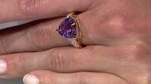 Brazilian 5.247ct Amethyst Gold-Plated Silver Ring, Phantasia