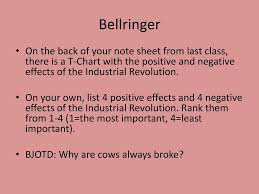 Bellringer On The Back Of Your Note Sheet From Last Class