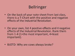 bellringer on the back of your note sheet from last class