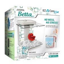 13336 Marina Betta Ez Care Plus Aquarium Kit White 5 L 1 35 Us Gal