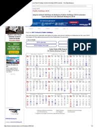 Manakalah sambutan pesta kaamatan adalah pada 30 dan 31 mei. Malaysia Public Holidays School Holidays 2018 Calendar One Stop Malaysia Malaysia Strait Of Malacca