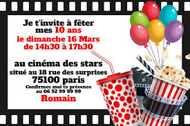 Invitation Anniversaire Cinema Blockbuster Gratuite A Personnal Invitation Anniversaire Invitation Anniversaire Gratuite Carte Invitation Anniversaire Gratuite