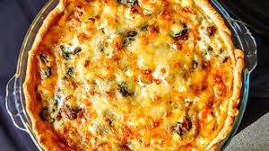 Spinach Mushrooms Feta And Swiss Cheeses Fill This Moist Veggie Quiche With Flavor Add Sausage Mushroom Quiche Spinach Stuffed Mushrooms Stuffed Mushrooms