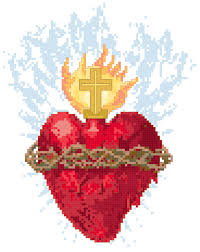 Save on counted cross stitch patterns! Sacred Heart Symbol Pattern Chart Graph