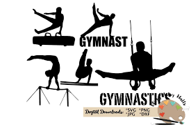 Male Gymnastics Svg Cut File Boy Gymnast Clip Art Svg Dxf 84883 Svgs Design Bundles