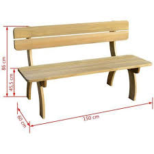Banco De Jardin De Madera De Pino Impregnada 150 Cm Banco De Jardin Muebles De Jardin De Madera Bancos De Madera Para Jardin
