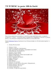 Sa topesc inima ta de gheata. Te Iubesc In Peste 100 De Limbi