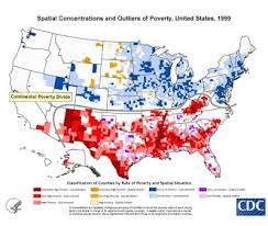 The Continental Poverty Divide Map Spatial Analysis United States Map