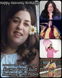 Mama Cass Elliot of “the mamas and the papas” was born in Baltimore in 1941  and attended Forest Park high school..She would've been 80 years old this  coming Sunday..happy heavenly birthday Mama