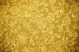 Chic different vector seamless patterns (tiling). Gold Floral Fabric