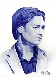 Personalized ballpoint pen portraits.