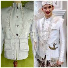 Pakaian adat sunda, pengantin pria. Satu Set Beskap Pengantin Sunda Muslim Basofi Model Rizky Shopee Indonesia