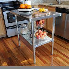 Features:● stylish and versatile wooden rolling kitchen cart with drawers and ample storage ● 2 drawers for storing smaller items and2 shelves for storage of larger items ● hanging metal basket perfect for fruits and vegetables ● large. Sportsman Series Stainless Steel Work Table 24 X 48 Walmart Com Kitchen Work Tables Kitchen Design Small Stainless Steel Work Table