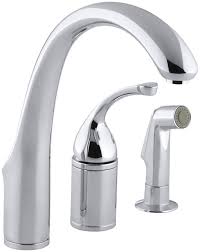 Upgraded 2019 full metal bolted and threaded spigot extender. Kohler K 10430 Bn Brushed Nickel Forte 3 Hole Remote Valve Kitchen Sink Faucet With 9 Spout And Sidespray Faucetdirect Com