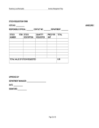 Invitation letter for visa this letter is for a person who lives in one country and gets invited to visit in another country. Free 7 Stock Requisition Forms In Pdf Ms Word