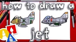 Then, draw a horizontal downward curve on top of it to close the shape and make the body of the plane. How To Draw A Jet Airplane Youtube