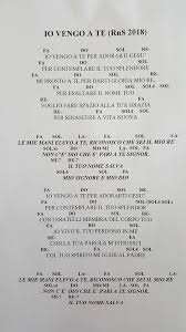 Lam7 fa/la cambiammo il volo degli uccelli su di noi solm solm6 aprimmo mari e immense verità mim7/5. Io Vengo A Te Rns 2018 Dall Ultimo Cd Accordi Canti Liturgici Facebook