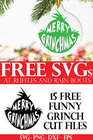 Free Grinch Head Svg Files And Grinch Face Cut Files For Holiday Crafts