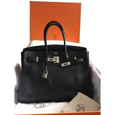 Achetez votre sac à main birkin 35 en cuir hermès sur vestiaire collective, le dépôt vente chic sur internet. Hermes Birkin 35 Handtaschen Leder Schwarz Ref 65731 Joli Closet