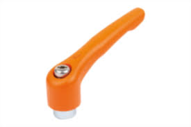 Clamping levers, zinc with internal thread, steel parts trivalent blue  passivated, matt textured