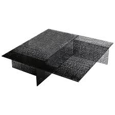 | 54 l coffee table contemporary inset black glass top silver clad metal. Black Glass Coffee Tables 502 For Sale On 1stdibs