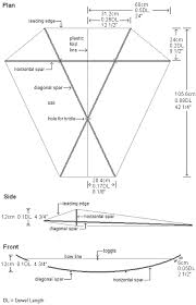 Plans For The 1 2m 4ft Span Mbk Dowel Barn Door Kite Make It Cheap With Oak Dowel And Painter S Drop Sheet Plastic Or Large How To Plan Diy Kite Kite Making