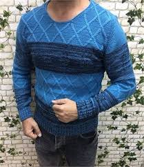 Erkek Fit Kesim Mavi Orgu Kazak Modellerini En Ucuz Fiyatlariyla Kapida Odeme Ve Taksit Ile Outlet Carsim Dan Satin Al Fit Orgu Kazak Mavi