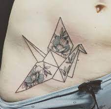 Below are the 30 stunning crane tattoo designs for everyone! 61 Beautiful Origami Inspired Tattoo Designs Tattooblend Paper Crane Tattoo Crane Tattoo Japanese Tattoo