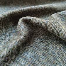 Harris Tweed Herringbone Slate Fabric | C001L-Ehsl - Wood Bros