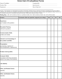 Interview Evaluation Form Download Free Documents For Pdf Word Excel Evaluation Form Evaluation Interview