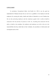 This report is mainly focusing on international labour organization and safety and health at work and addressing the question 'whether ilo can or cannot make a change'. Occupational Safety And Health Act Osha