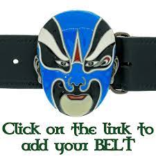 Kabuki Mask Colourful Belt Buckle Biker Metal Japanese Ninja Warrior  Fighter | eBay