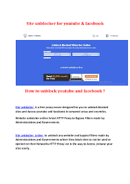 To unblock all websites or to secure your traffic, subscribe to plus. Pdf Site Unblocker For Youtube And Facebook Best Iptv Academia Edu
