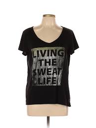 Details About Xersion Women Black Short Sleeve T Shirt Xl