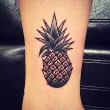 Traditional Style Pineapple Tattoo On The Left Foot Pineapple Tattoo Heart Tattoo Designs Simple Heart Tattoos