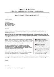 sample cover letter for vp corporate