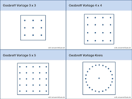 Geobrett vorlage 3 x 3 mit beispielfiguren. Geobrett Hilfsmittel Zum Uben Von Geometrischen Figuren Wiki Wisseninklusiv