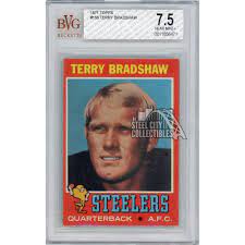 For nfl fans, terry bradshaw is a household name. Terry Bradshaw 1971 Topps Football Rookie Card Bvg 7 5 Steel City Collectibles