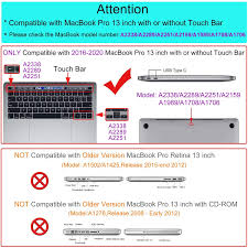 Amazon.com: MINGDAO Compatible with MacBook Pro 13 inch, Hard Protective  Shell with Keyboard Cover (M1 A2338 A2289 A2251 A2159 A1989 A1706 A1708,  2016-2020 Release) - MD0044 : Electronics