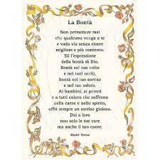 Trattiamo tutti come figli di dio. Biglietto Per Auguri Preghiera La Bonta Madre Teresa Vendita Online Su Holyart