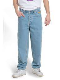 If a piece of clothing is baggy , it hangs loosely on your body. Target X Tra Baggy Jeans Smiley Collaboration