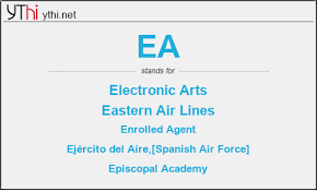 In some contexts you might use either one of them, in other contexts, only one or the other is suitable. What Does Ea Mean What Is The Full Form Of Ea English Abbreviations Acronyms Ythi