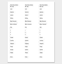 Short Story Outline Pdf Format Story Outline Template Story Outline Writing Outline
