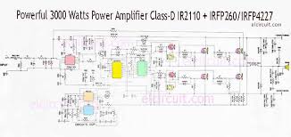 3000 Watts Power Amplifier Class D Mosfet Irfp260 Irfp4227 Class D Amplifier Power Amplifiers Circuit Diagram