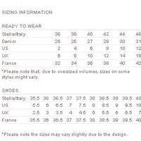 Stella Mccartney Size Chart Shoes Best Picture Of Chart