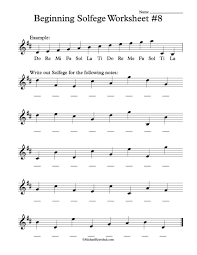 Beginning Solfege Worksheet 8 For Classroom Instructions Music Theory Worksheets Solfege Worksheets Music Worksheets