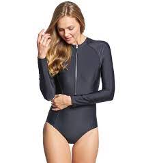 Speedo Long Sleeve One Piece Swimsuit At Swimoutlet Com Long Sleeve Swimsuit Long Sleeve One Piece Swimsuit Speedo Swimwear Women