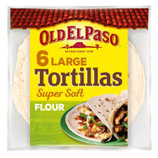 39% fat, 34% carbs, 26% prot. Old El Paso Large Super Soft Flour Tortillas Ocado